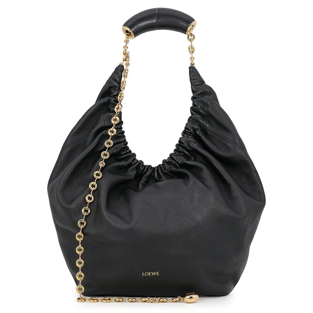 Loewe Shoulder Bag Squeeze Melona Param 2-Way Black