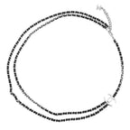 Chanel Necklace CC Logo Chain Long B 25 P Black — view 3