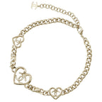 Chanel Necklace CC Logo Heart Choker Metal Rhinestone — view 4