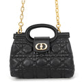 Dior Handbag Cannage Jolie Mini Lambskin 2-Way Black