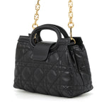 Dior Handbag Cannage Jolie Mini Lambskin 2-Way Black — view 2