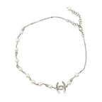 Chanel Necklace CC Logo Faux Pearl Rhinestone — view 3