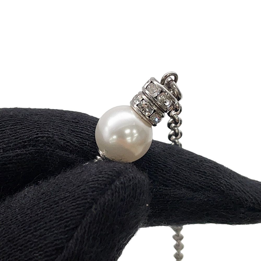 Chanel Necklace CC Logo Faux Pearl Rhinestone — view 7