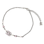 Chanel Necklace CC Logo Faux Pearl Rhinestone