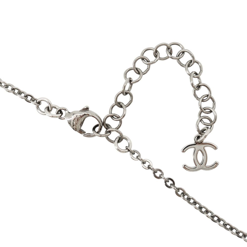 Chanel Necklace CC Logo Faux Pearl Rhinestone — view 5