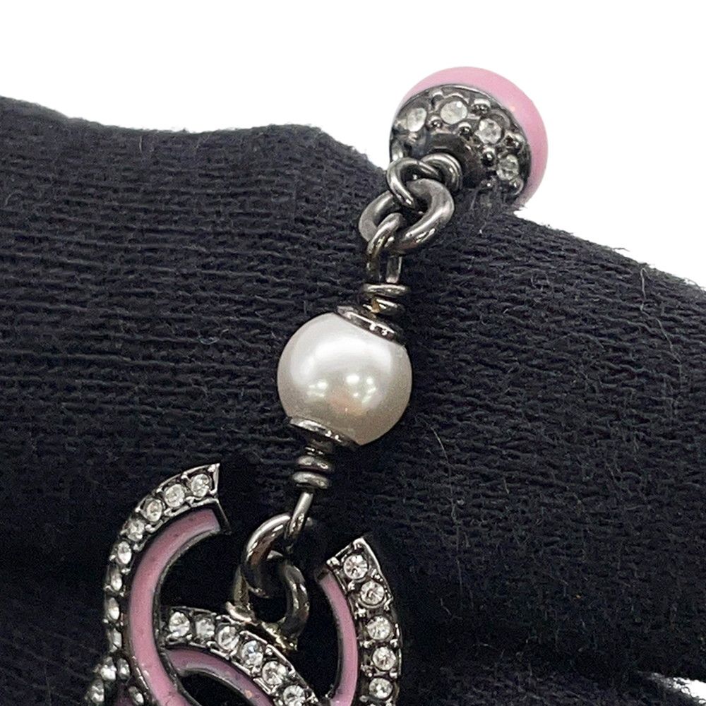 Chanel Necklace CC Logo Faux Pearl Rhinestone — view 7