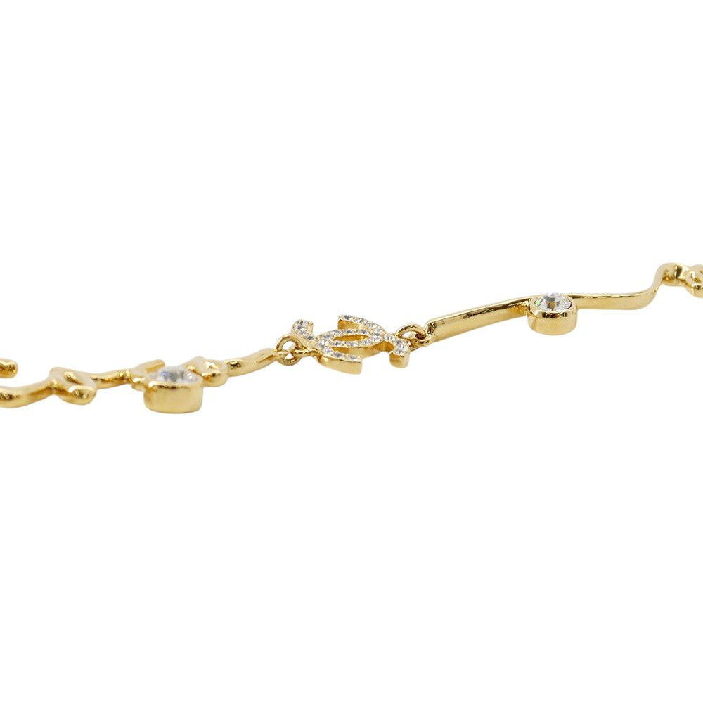Chanel Necklace I Love CC Logo Rhinestone S Long — view 2