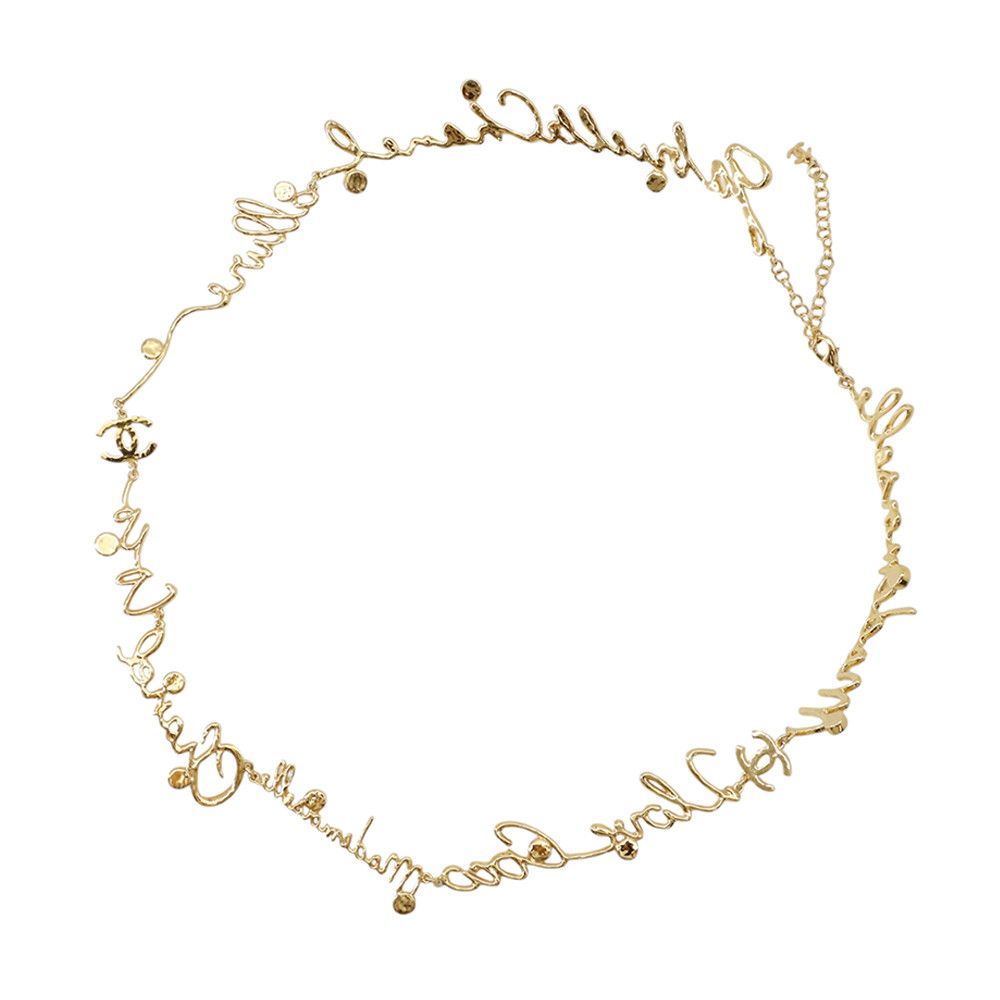 Chanel Necklace I Love CC Logo Rhinestone S Long — view 3