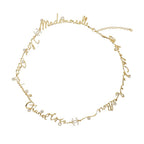 Chanel Necklace I Love CC Logo Rhinestone S Long