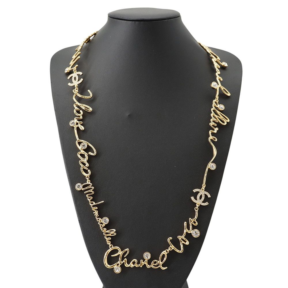 Chanel Necklace I Love CC Logo Rhinestone S Long — view 4