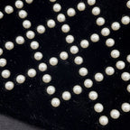 Chanel Chain Wallet CC Logo Faux Pearl Velour Black Shoulder Bag — view 7