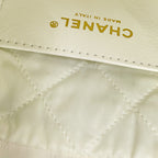 Chanel Handbag 22 Mini Perforated CC Logo Shiny Calf Leather 2-Way White — view 8