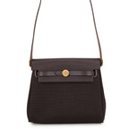 Hermes Shoulder Bag Herbag Zip Mini Ebene Gold Toile Ash Vache Hunter