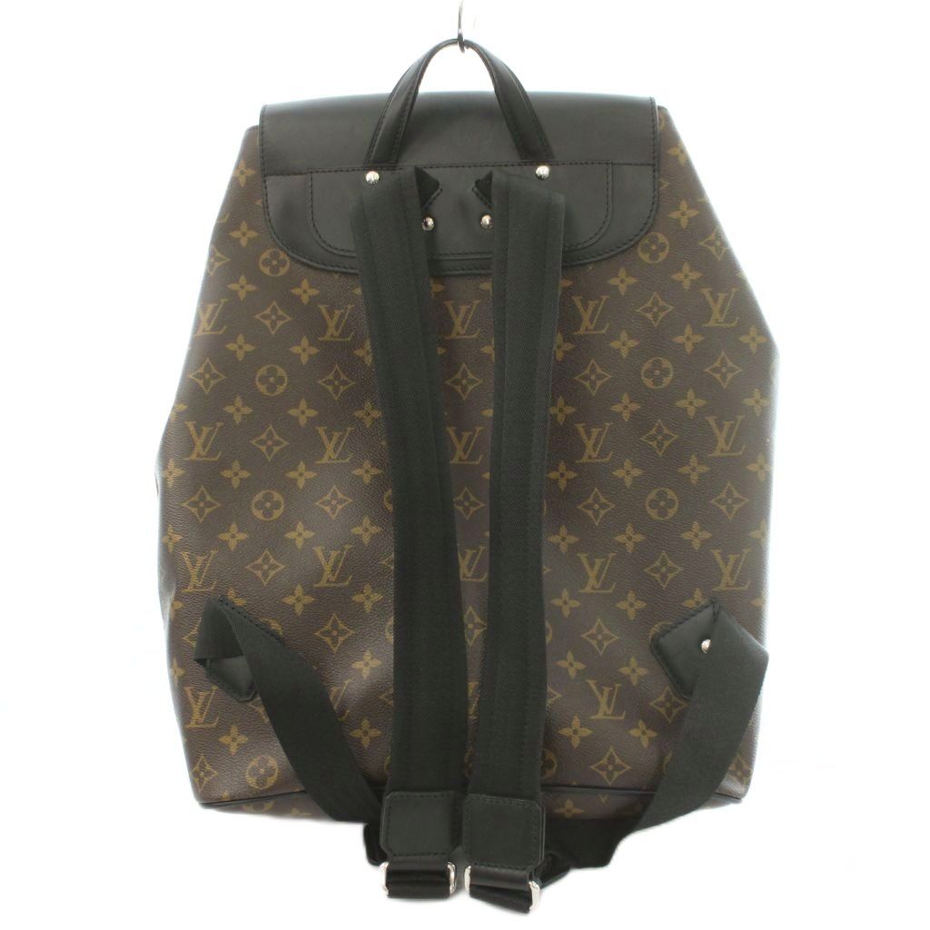 Louis Vuitton Monogram Macassar Parc Backpack Canvas Logo Contrast Brown Black — view 3