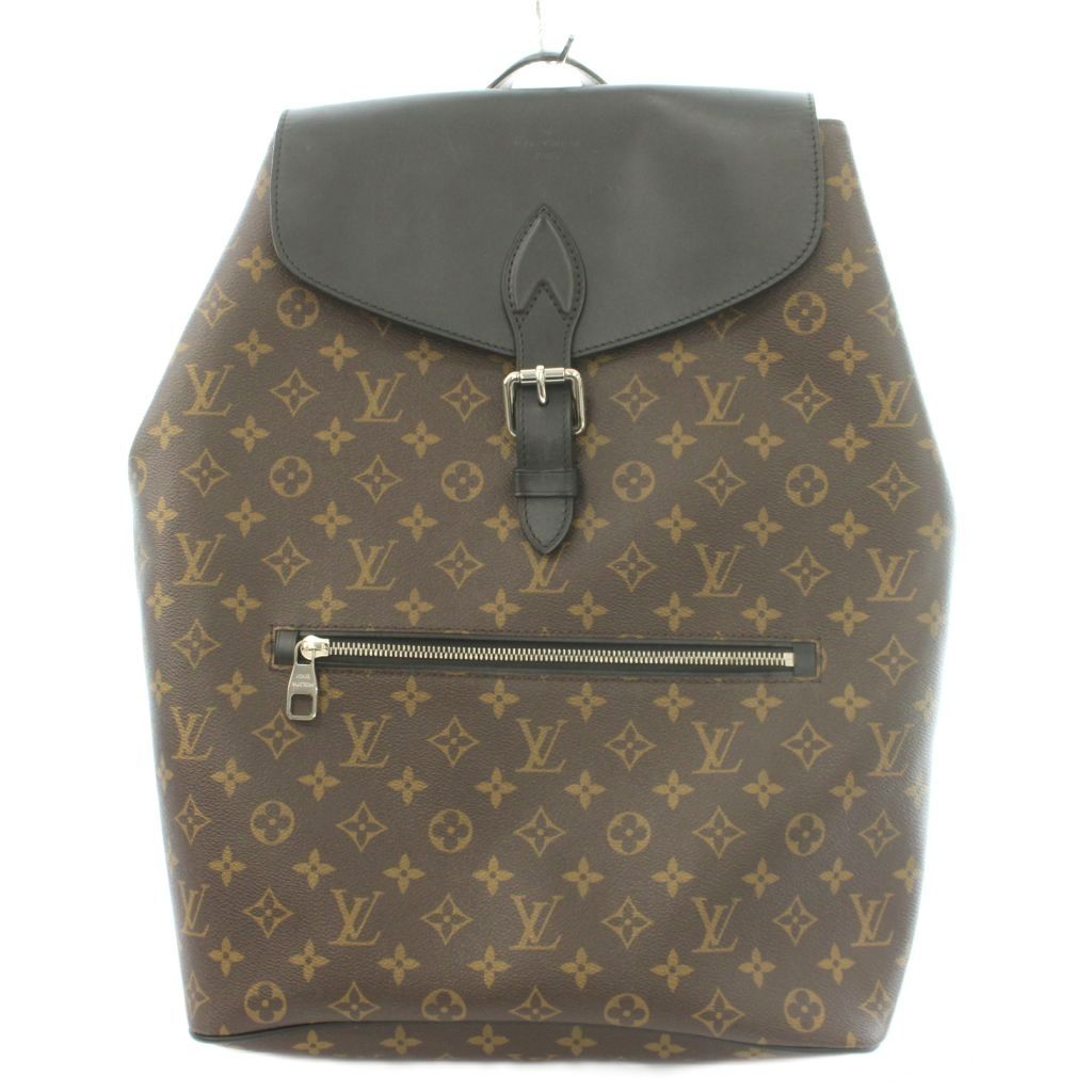 Louis Vuitton Monogram Macassar Parc Backpack Canvas Logo Contrast Brown Black