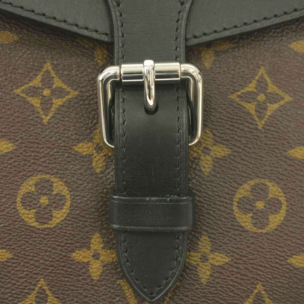 Louis Vuitton Monogram Macassar Parc Backpack Canvas Logo Contrast Brown Black — view 8
