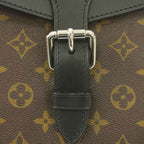 Louis Vuitton Monogram Macassar Parc Backpack Canvas Logo Contrast Brown Black — view 8