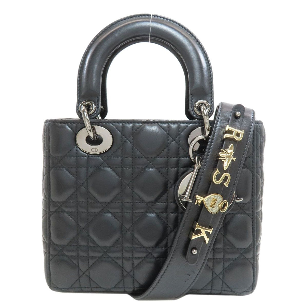 Dior Lady Cannage 2-Way Handbag Lambskin