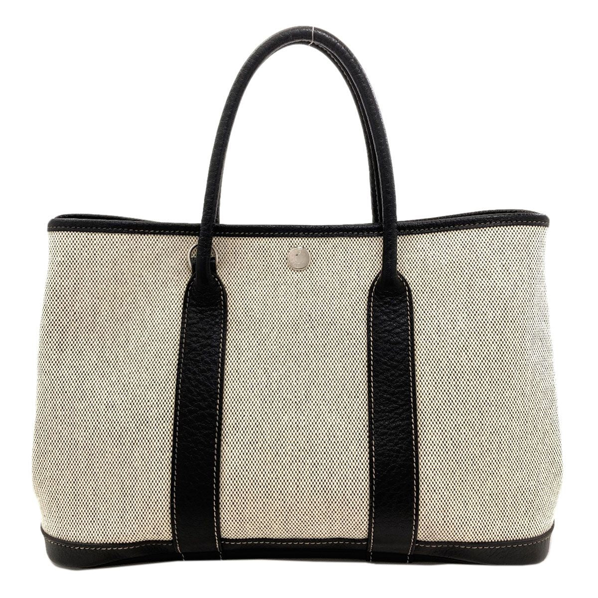 Hermes Garden Party TPM Silver Handbag Toile Ash Buffalo — view 2