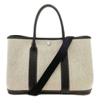 Hermes Garden Party TPM Silver Handbag Toile Ash Buffalo