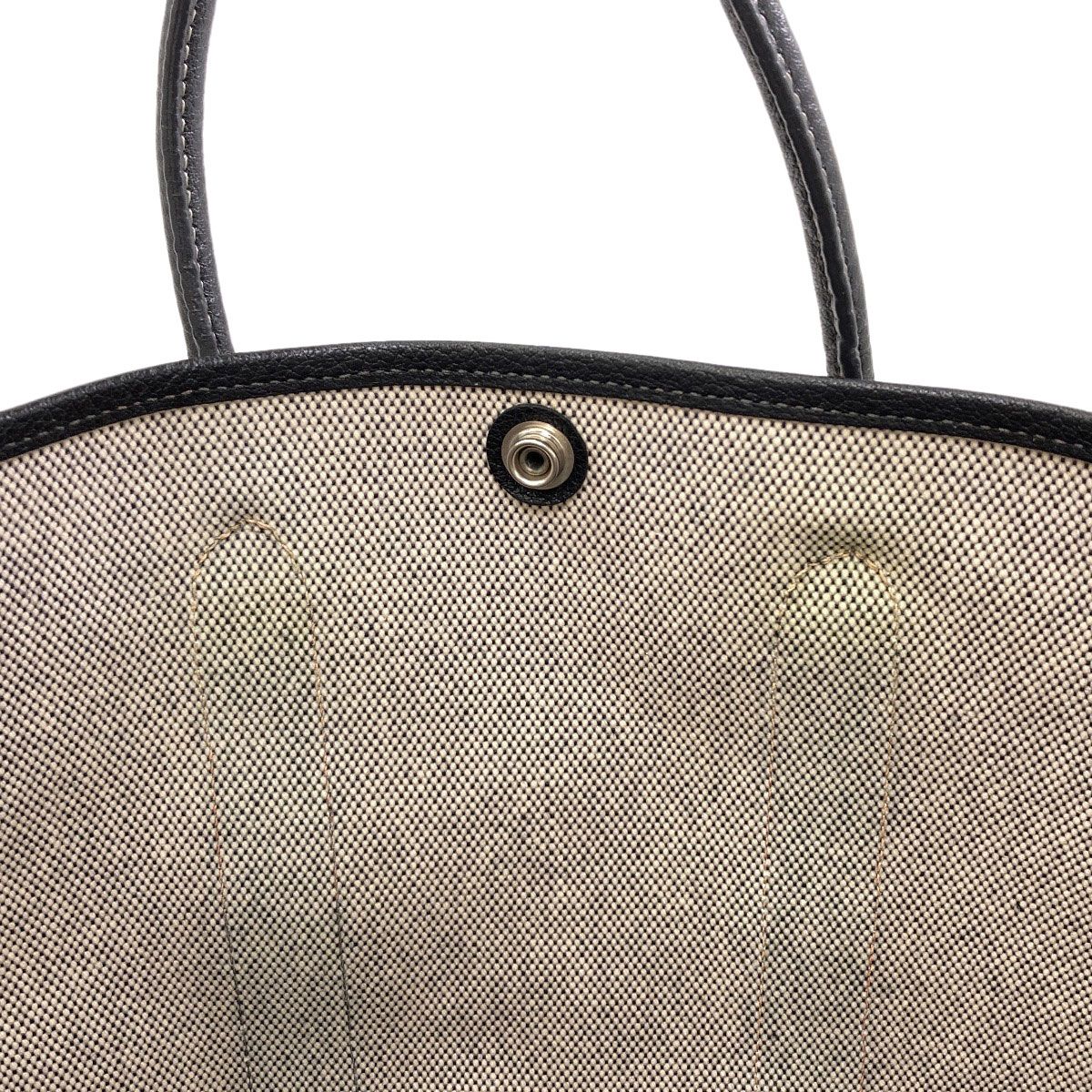 Hermes Garden Party TPM Silver Handbag Toile Ash Buffalo — view 7