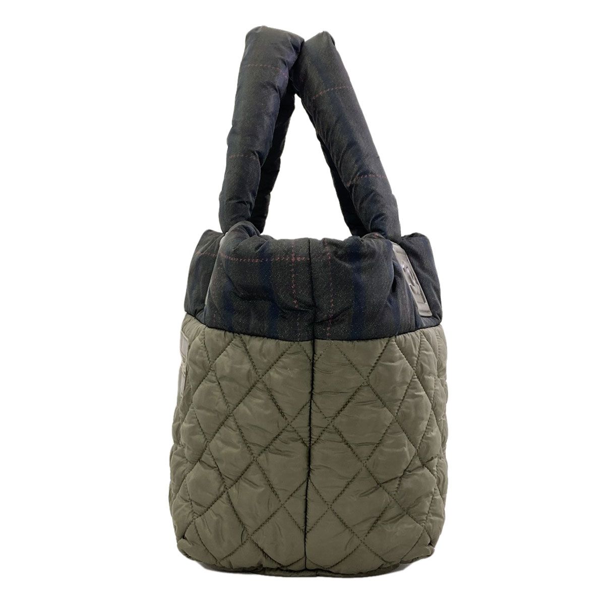 Chanel Cococoon Silver Reversible Handbag Nylon — view 3