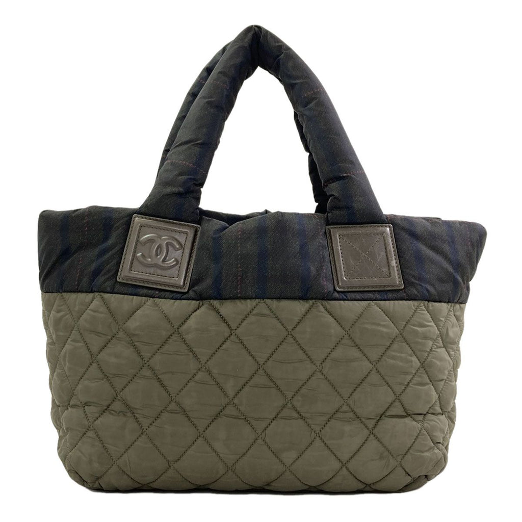 Chanel Cococoon Silver Reversible Handbag Nylon — view 2