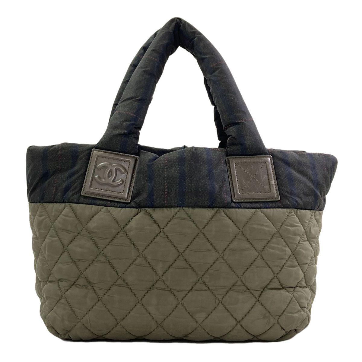 Chanel Cococoon Silver Reversible Handbag Nylon — view 2