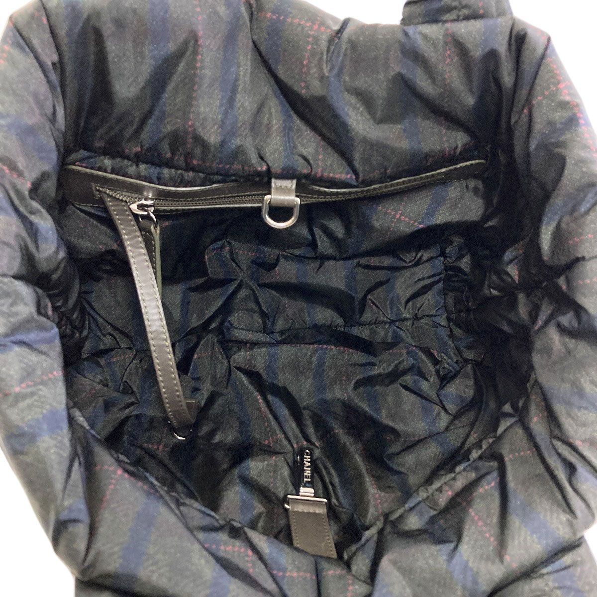 Chanel Cococoon Silver Reversible Handbag Nylon — view 6