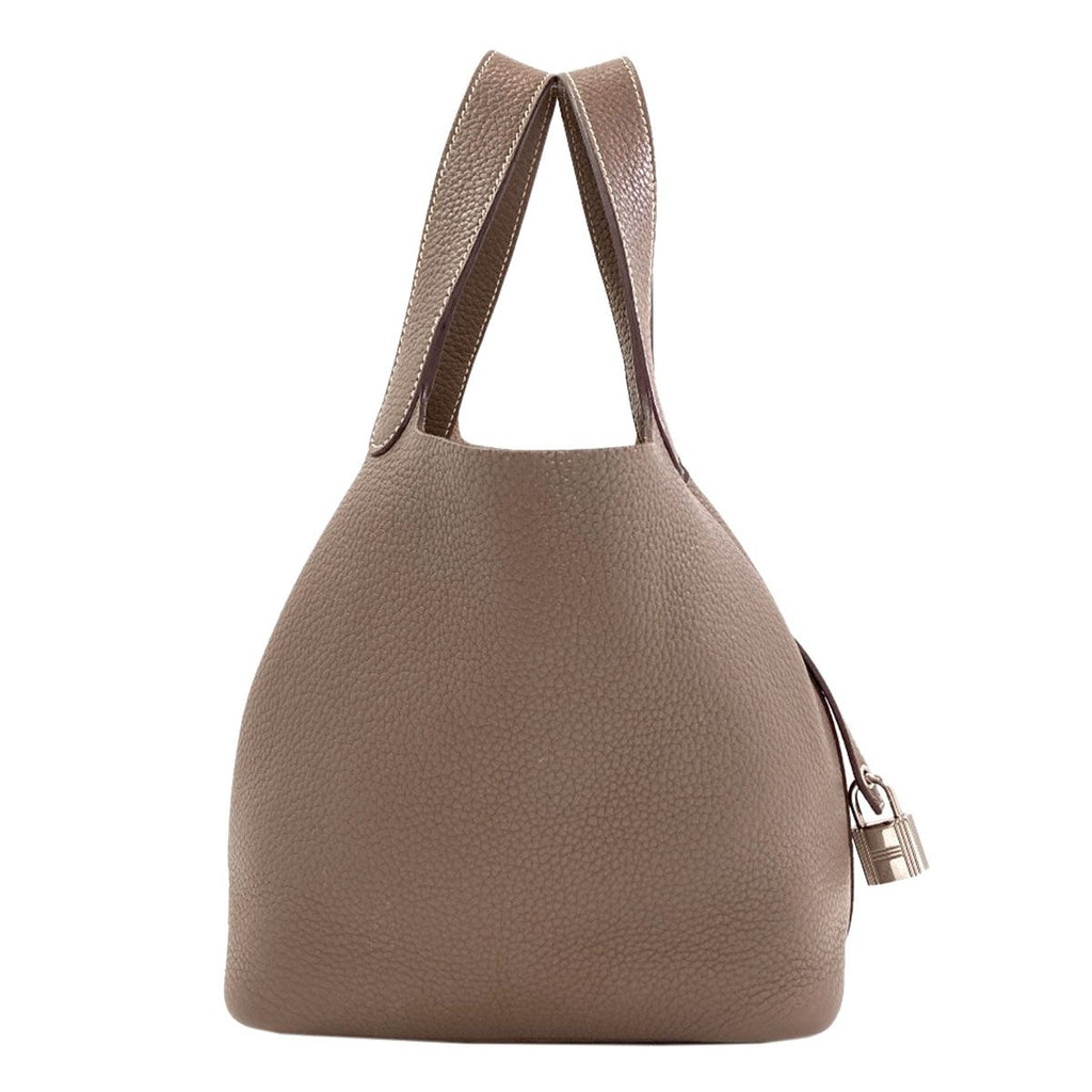 Hermes Picotin Lock PM Etopes Silver Handbag Taurillon — view 3
