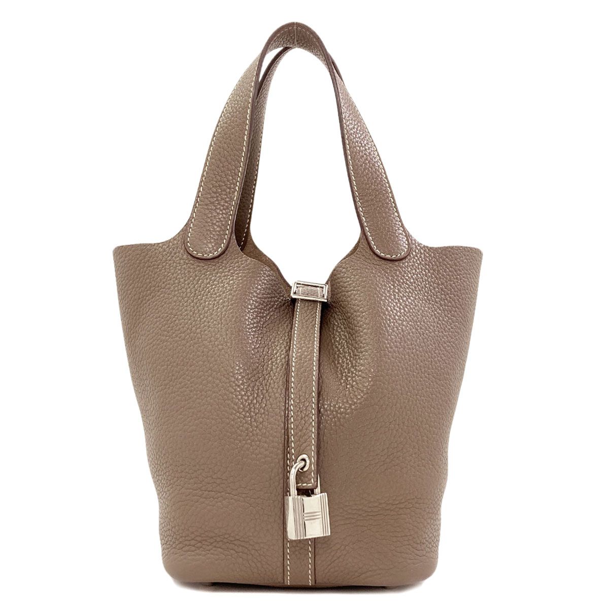 Hermes Picotin Lock PM Etopes Silver Handbag Taurillon