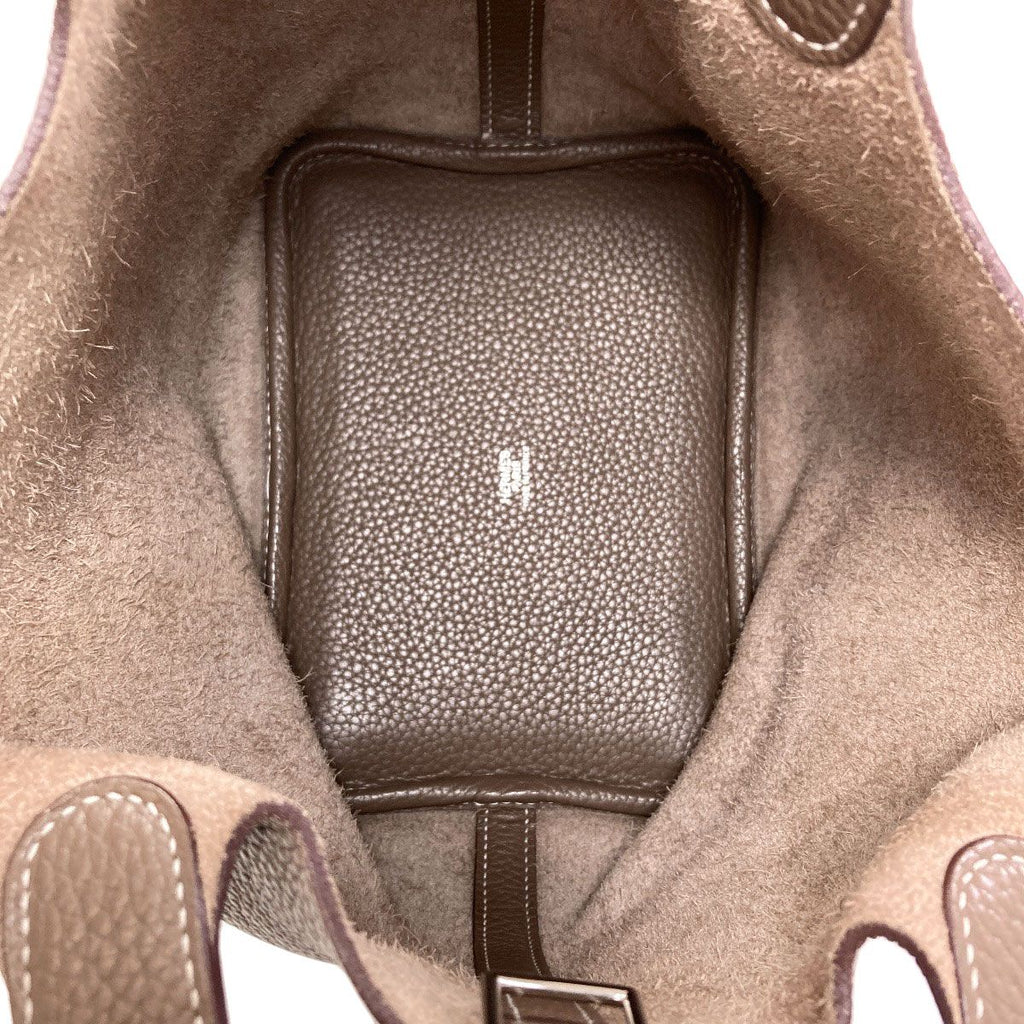 Hermes Picotin Lock PM Etopes Silver Handbag Taurillon — view 5