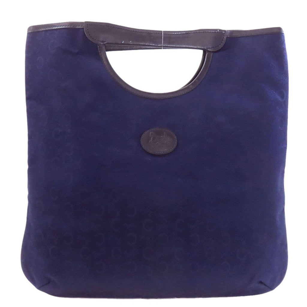 Celine C Salkey Handbag Canvas Leather