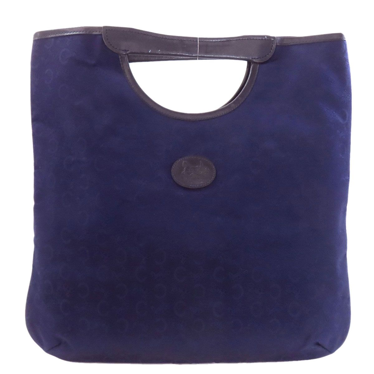 Celine C Salkey Handbag Canvas Leather