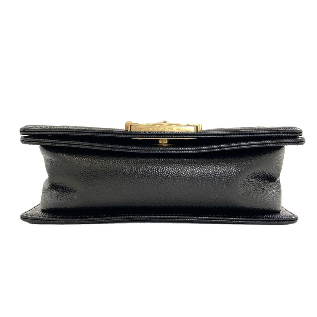 Chanel Boy Chain Shoulder Gold Bag Grained Calfskin — view 4