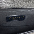 Chanel Boy Chain Shoulder Gold Bag Grained Calfskin — view 6