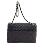 Chanel Quilted CC Logo Silver Shoulder Bag Calfskin — view 2