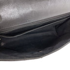 Chanel Quilted CC Logo Silver Shoulder Bag Calfskin — view 5