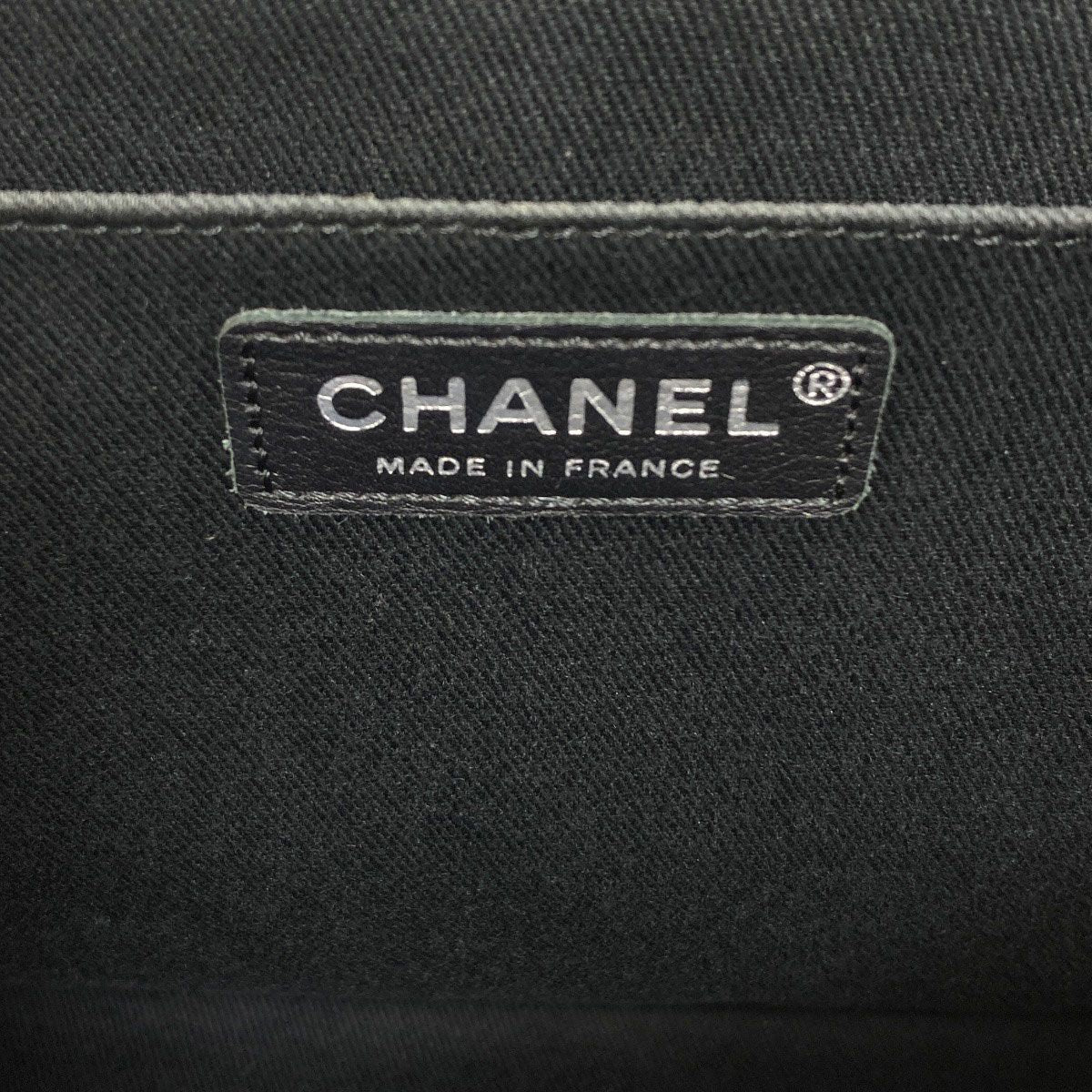 Chanel Quilted CC Logo Silver Shoulder Bag Calfskin — view 6
