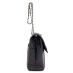 Chanel Quilted CC Logo Silver Shoulder Bag Calfskin — view 3
