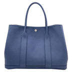 Hermes Garden Party Blue Agathe Silver Tote Bag Country — view 2