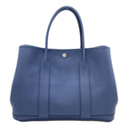 Hermes Garden Party Blue Agathe Silver Tote Bag Country
