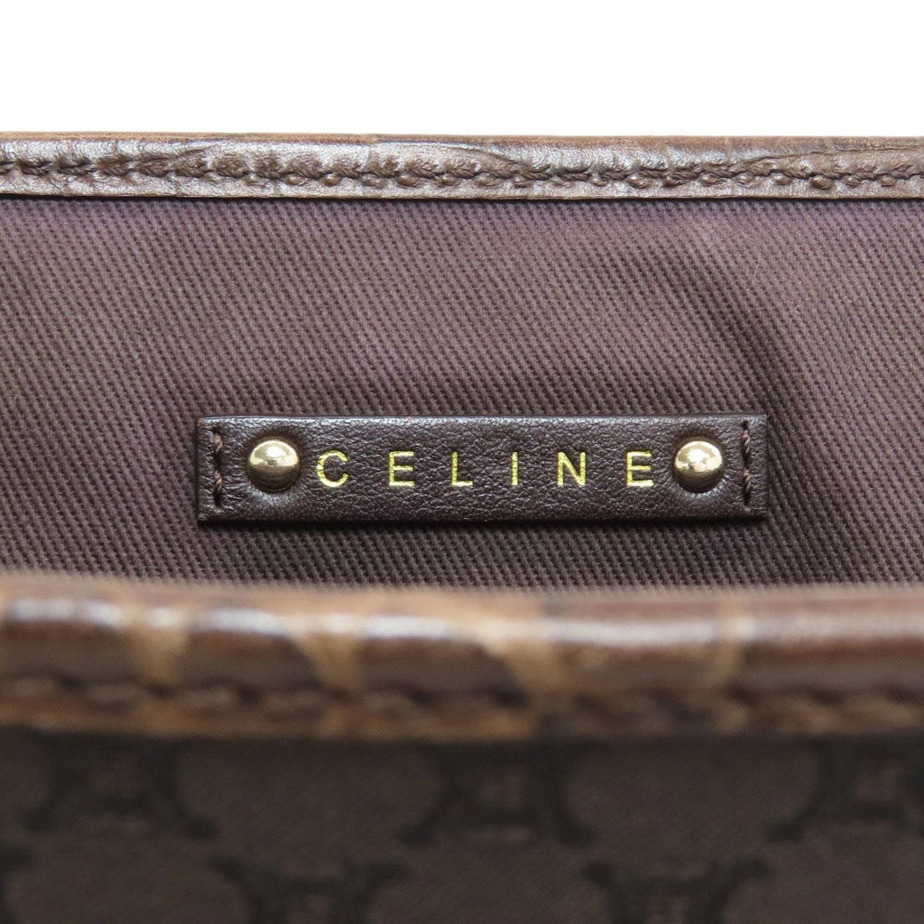 Celine Boogie Bag Macadam Handbag Canvas — view 6