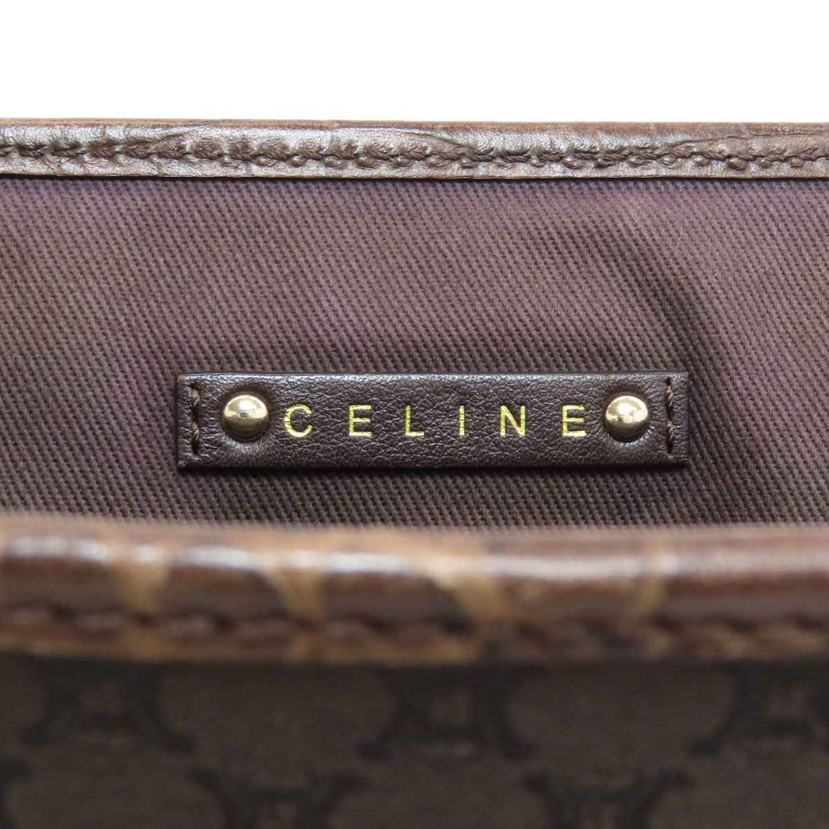 Celine Boogie Bag Macadam Handbag Canvas — view 6