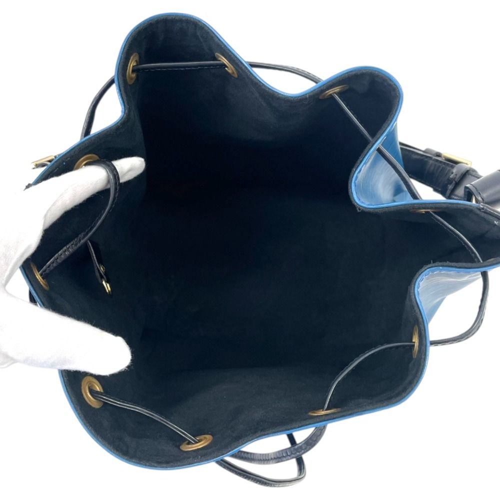 Louis Vuitton Epi Leather Petit Noe Shoulder Bag Blue Black — view 8