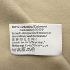 Loewe Cashmere Scarf Anagram Embroidery Logo Shawl Fringe Beige — view 6