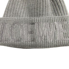 Loewe Beanie Knit Hat Cap Hat Logo Embroidery Wool Gray — view 3