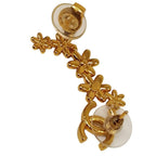 Chanel CC Logo Flower Motif Earrings Gold — view 5