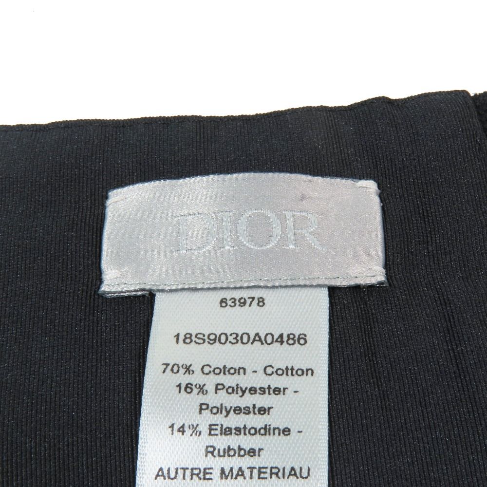Dior Cummerbund Waist Belt Corset Metal Buckle Cotton Black — view 5