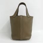 Hermes Picotin Lock PM 18 Etoupe Taurillon Clemence Silver Handbag — view 4